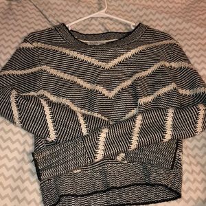 Charlotte Russe Black and white Cropped sweater.